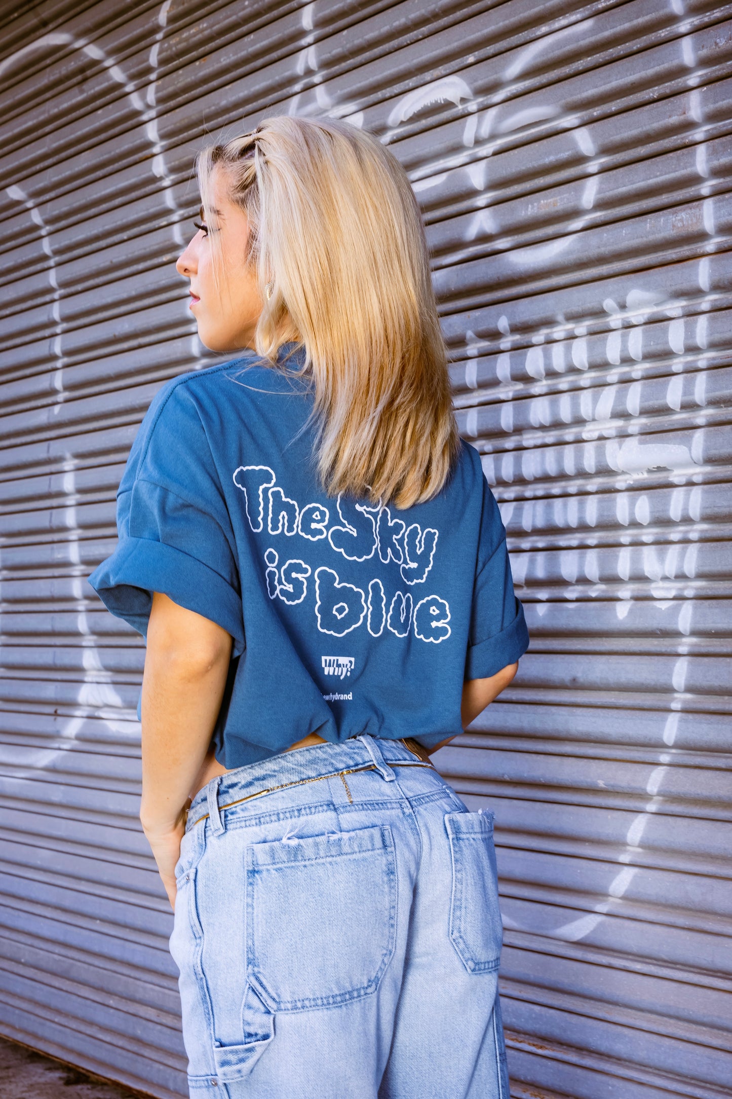 The Why Brand "The Sky Is Blue" Oversized Tee