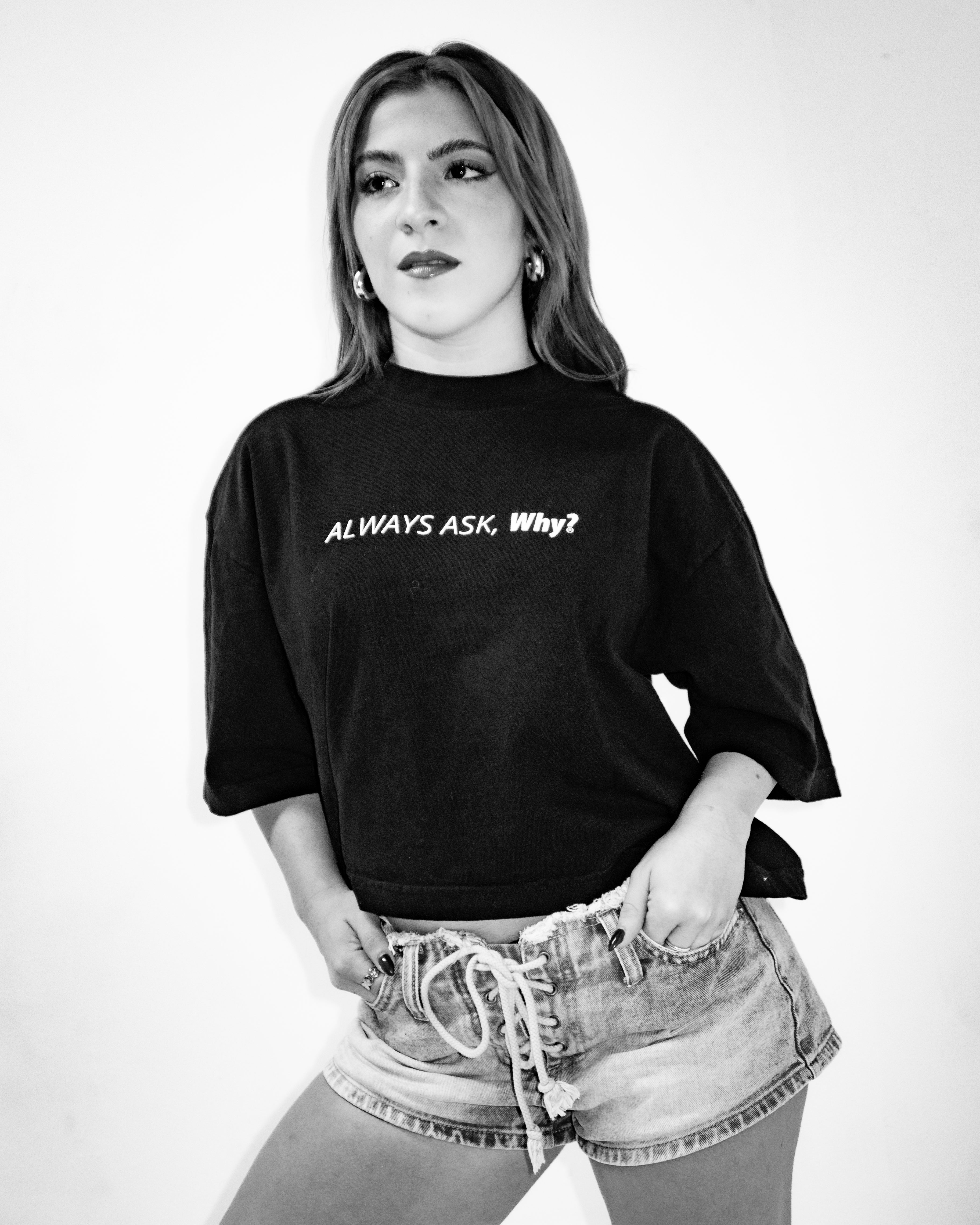 The Why Brand "Energy Attracts" Oversized Cropped Tee