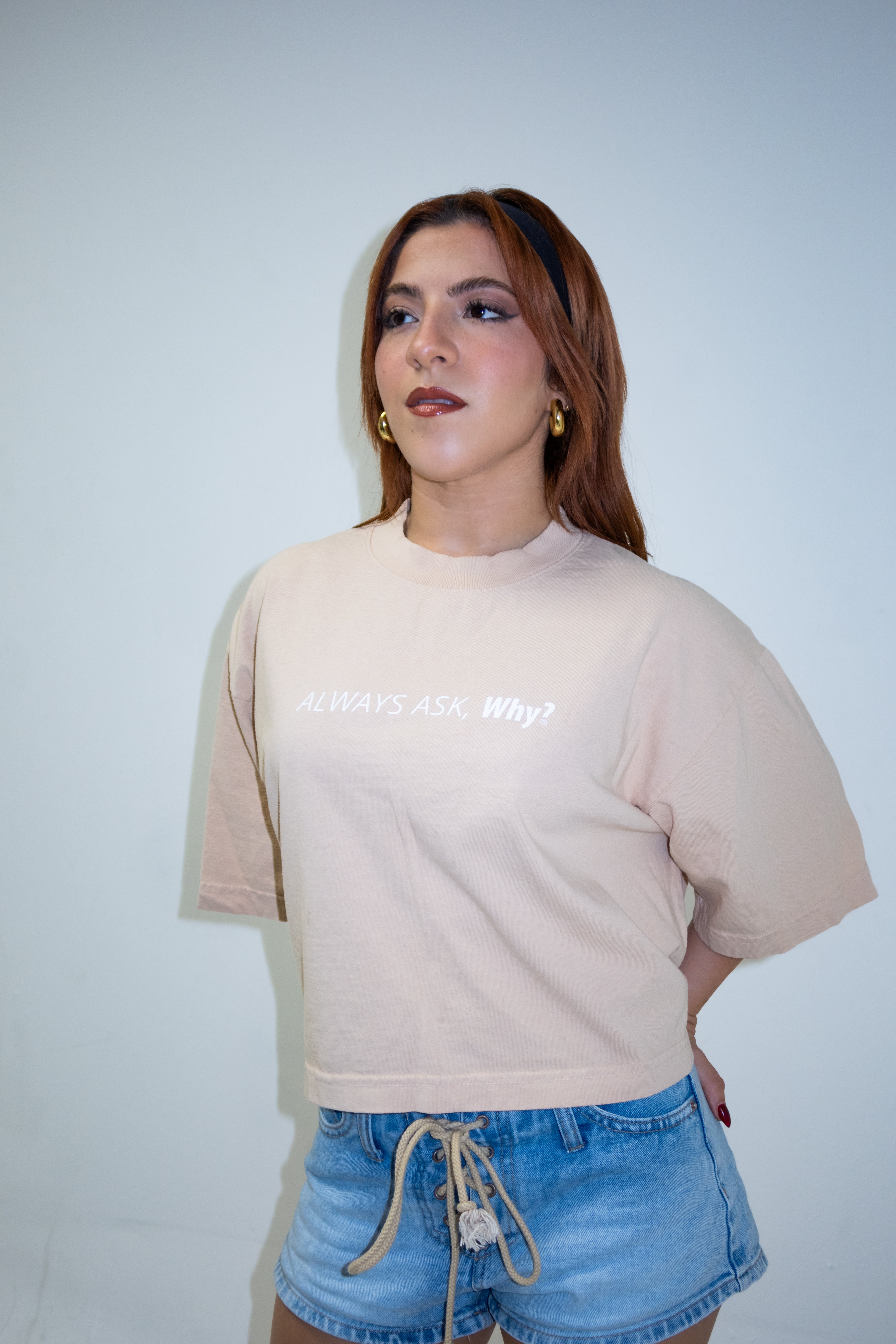 The Why Brand "Energy Attracts" Oversized Cropped Tee