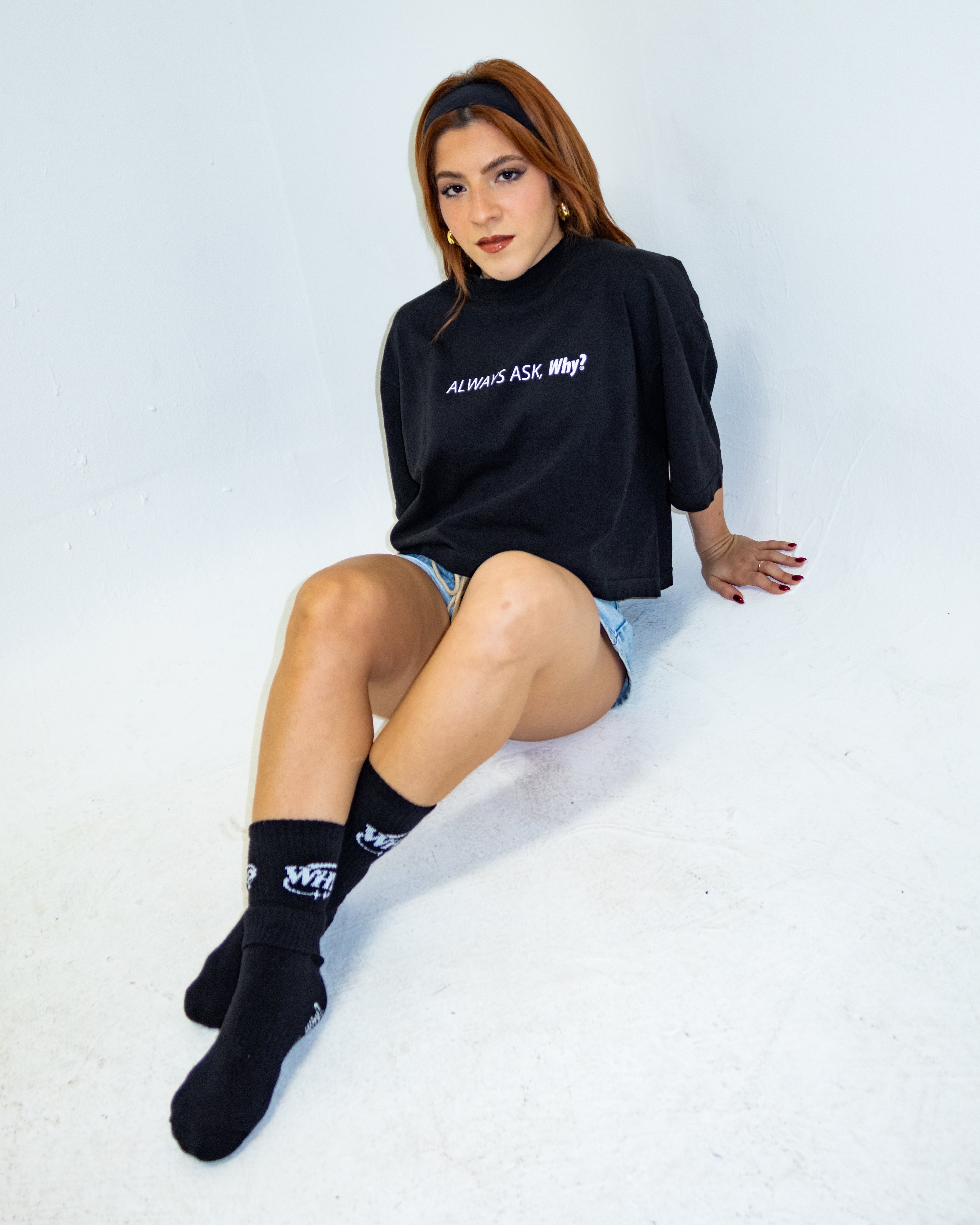 The Why Brand "Energy Attracts" Oversized Cropped Tee