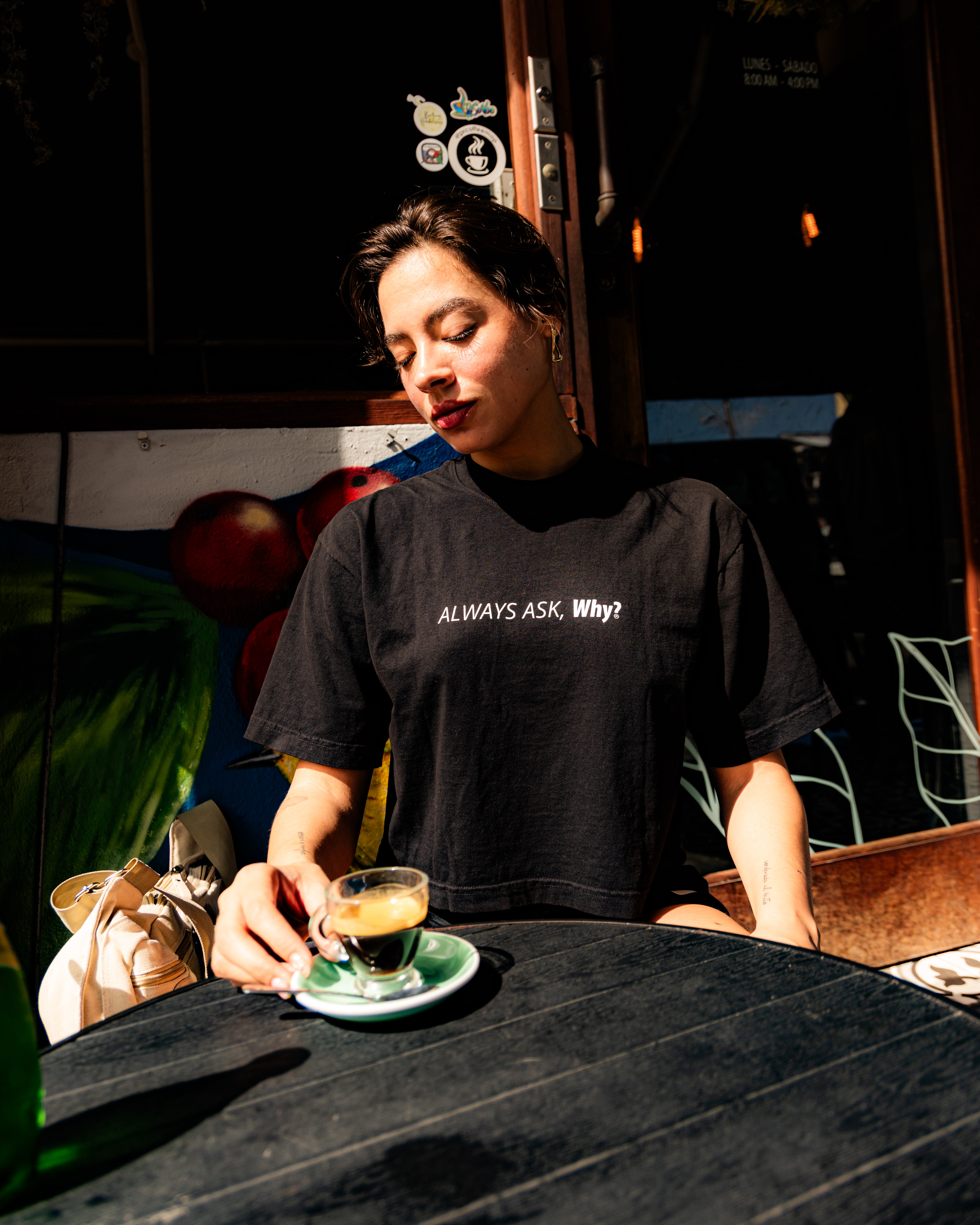 The Why Brand "Energy Attracts" Oversized Cropped Tee